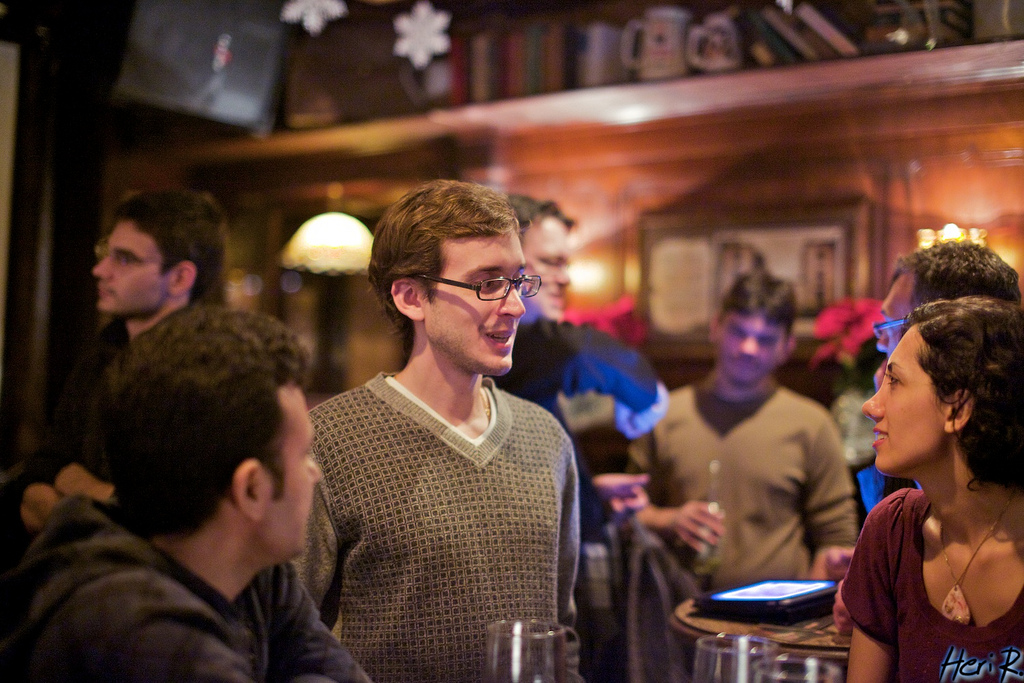 James McKinney during his presentation of PatinerMontreal.ca